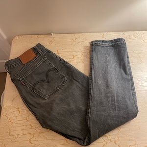 Levi’s Wedgie Straight Jeans Size 26 Gray Grey Wash